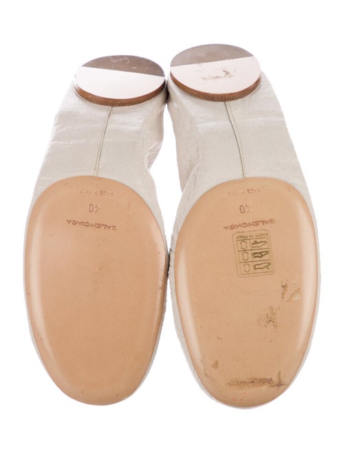 Balenciaga Leather Studded Accents Ballet Flats