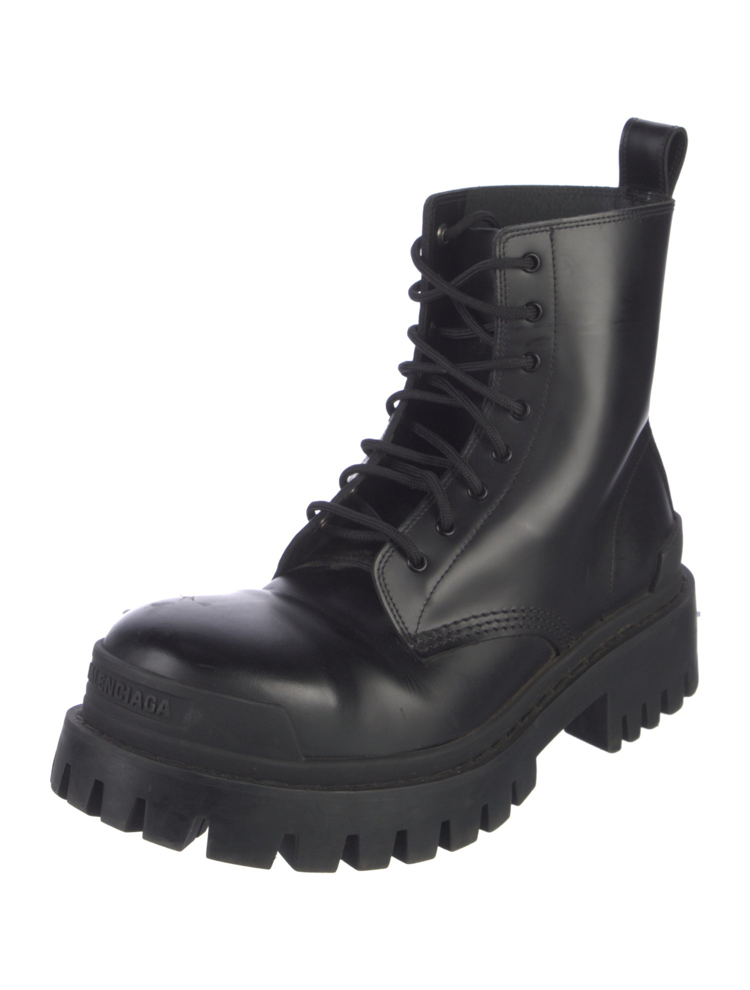 Balenciaga Leather Combat Boots