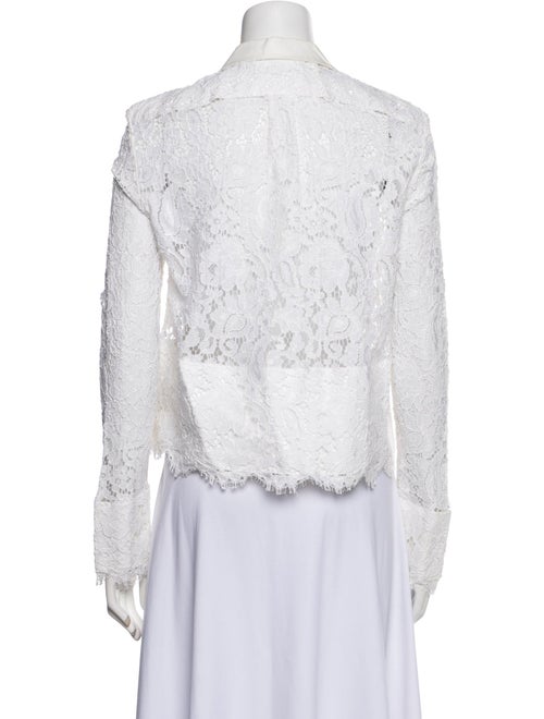 Balenciaga 2012 Lace Pattern Button-Up Top