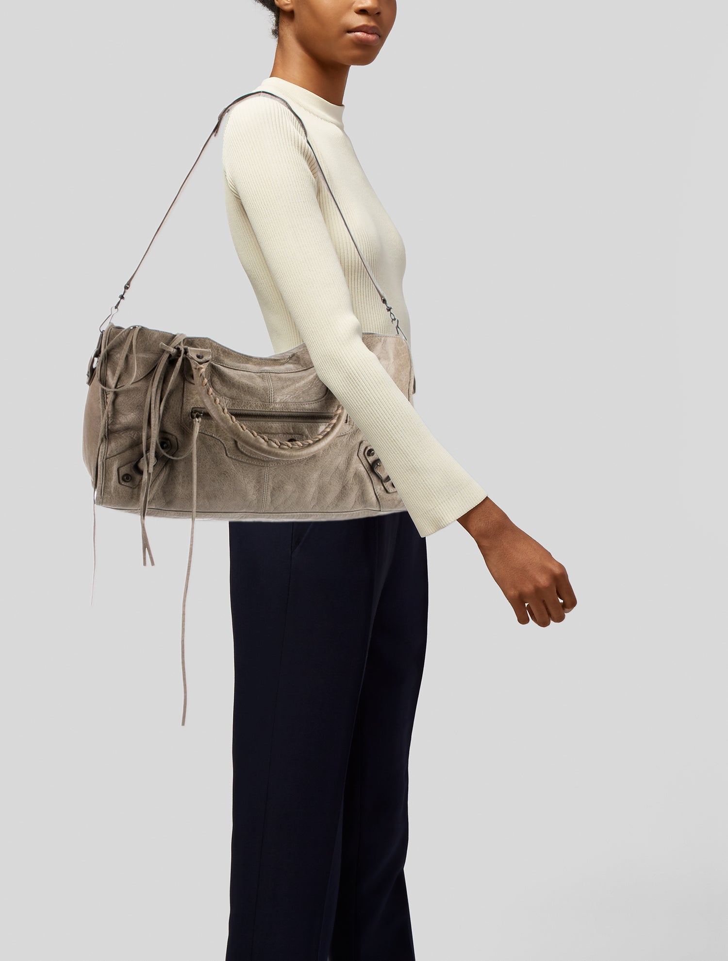 Balenciaga Leather Motorcycle Part Time Large