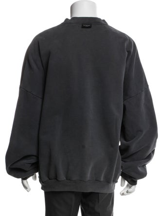 Balenciaga Graphic Print Crew Neck Pullover