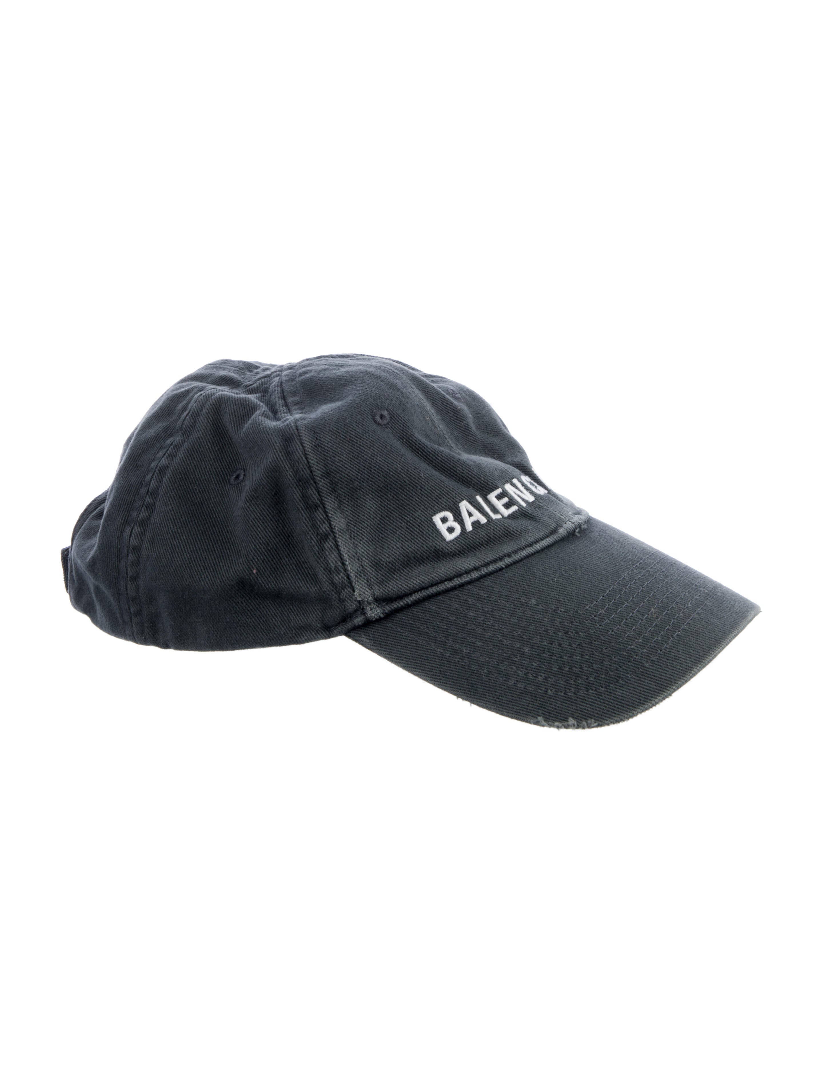 Balenciaga Solid Cotton Embroidered Baseball Hat