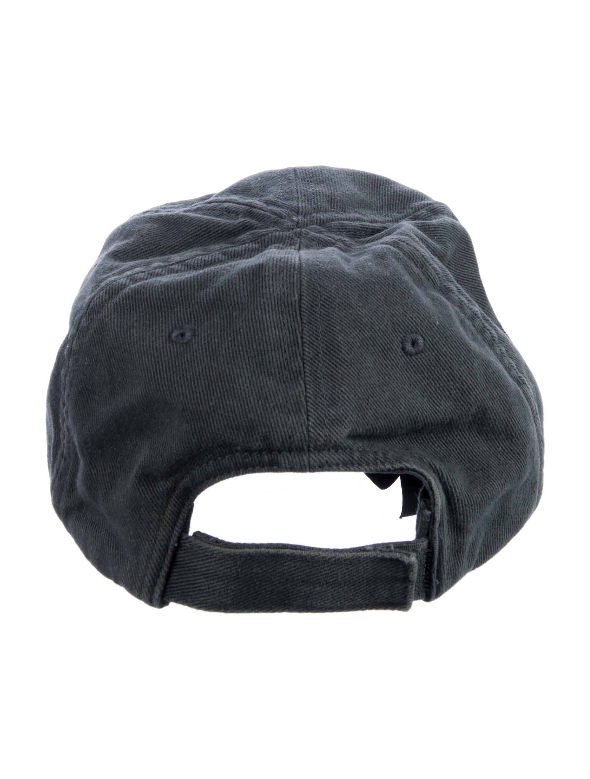 Balenciaga Solid Cotton Embroidered Baseball Hat