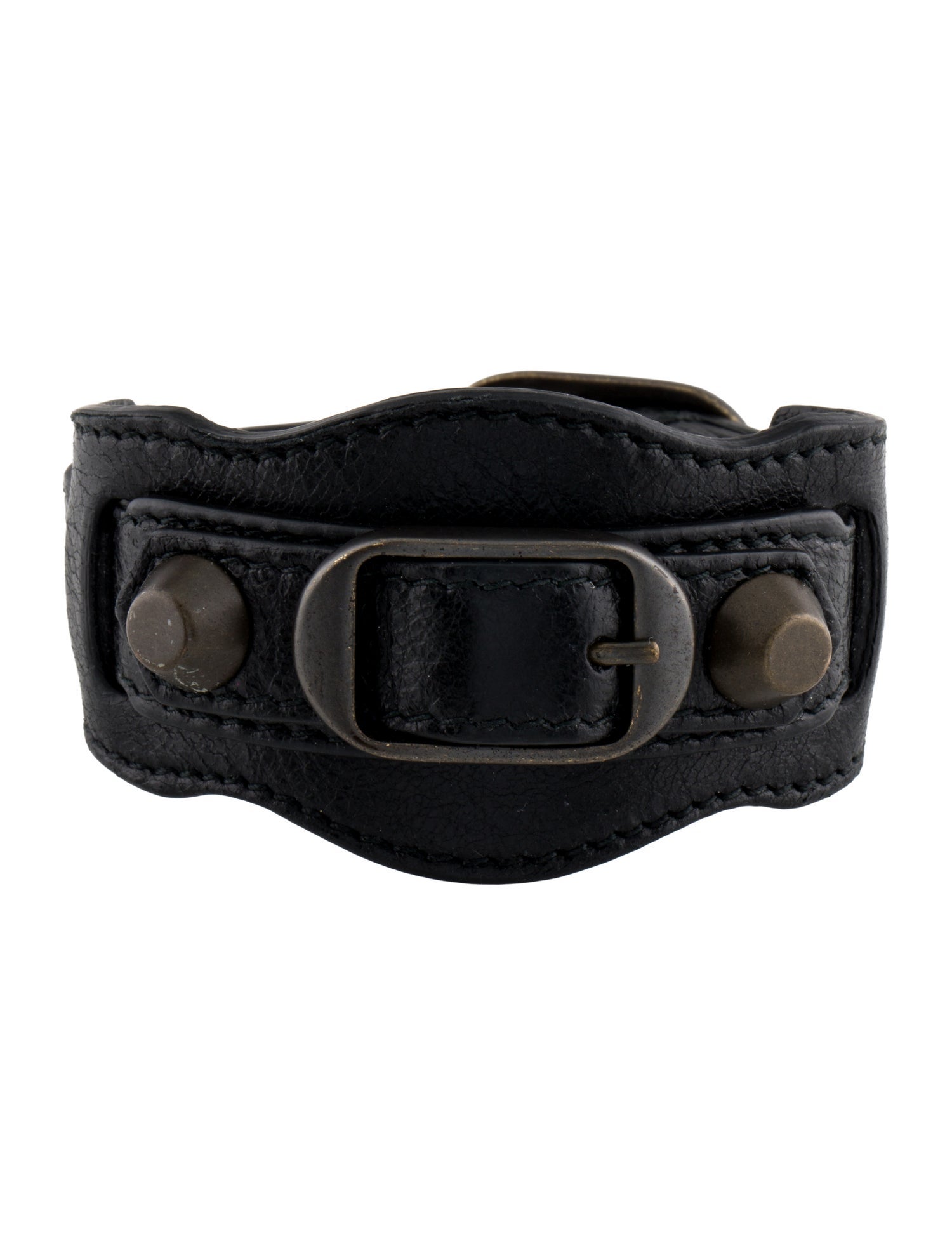 Balenciaga Leather Giant Arena Wrap Bracelet