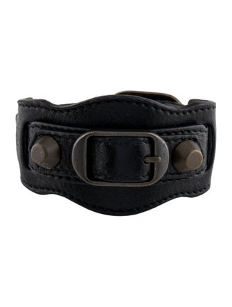 Balenciaga Leather Giant Arena Wrap Bracelet