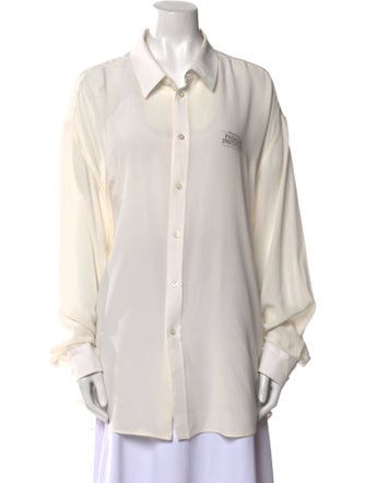 Balenciaga 2022 Silk Button-Up Top