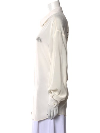 Balenciaga 2022 Silk Button-Up Top