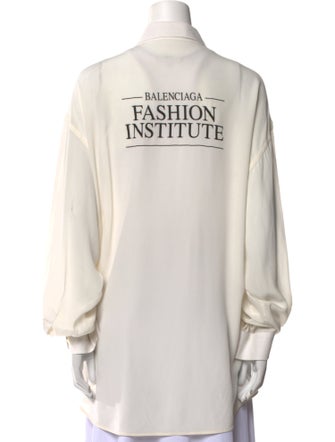 Balenciaga 2022 Silk Button-Up Top