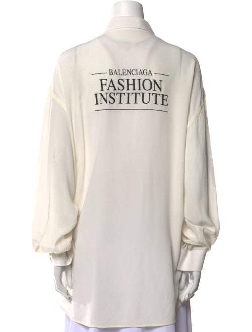 Balenciaga 2022 Silk Button-Up Top