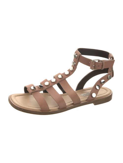 Balenciaga Leather Studded Accents Gladiator Sandals