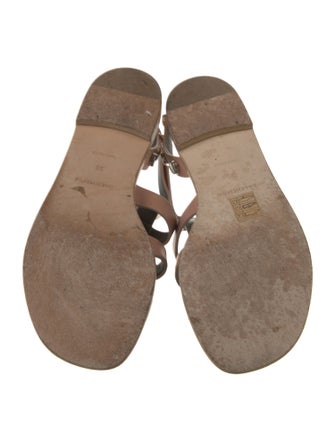 Balenciaga Leather Studded Accents Gladiator Sandals