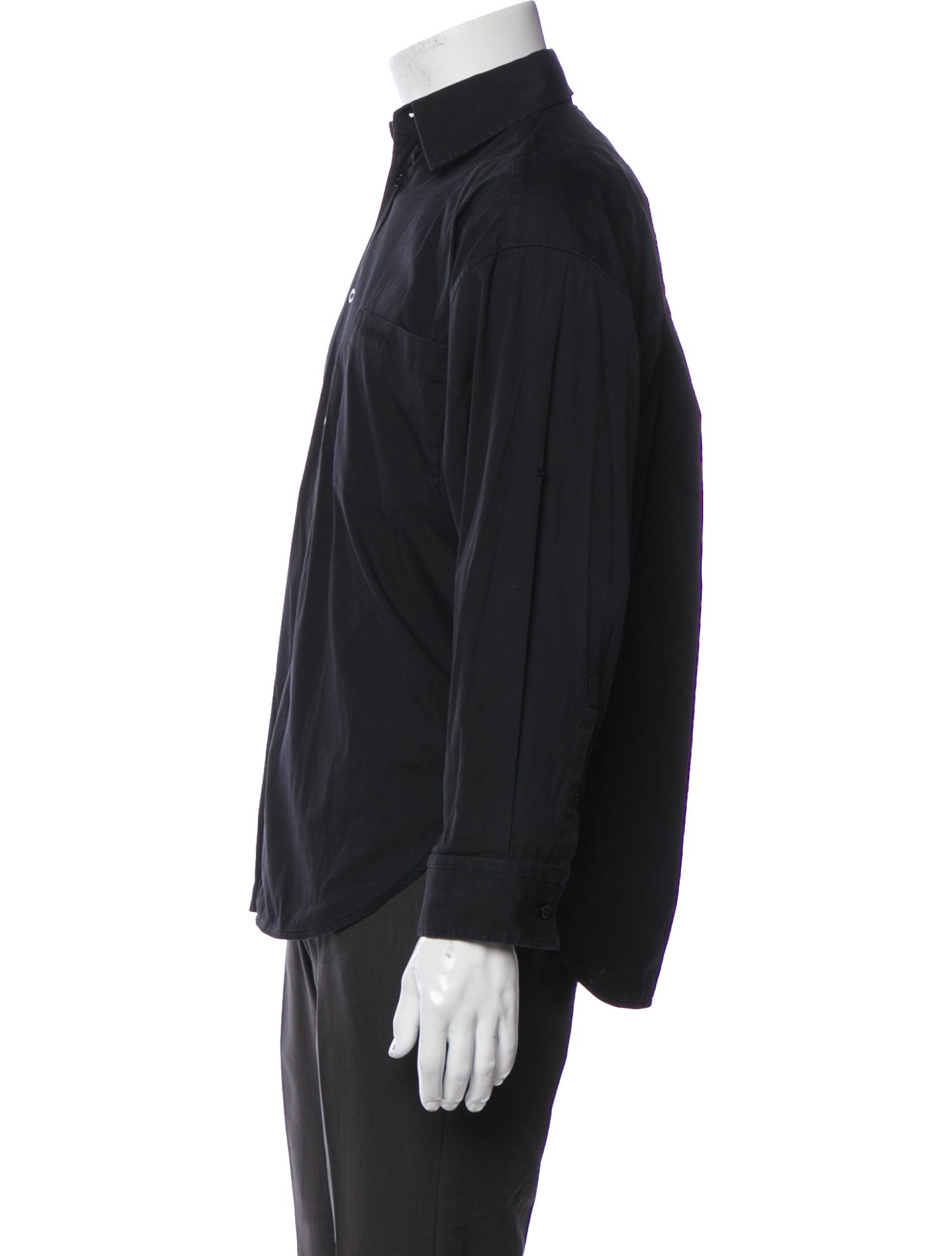 Balenciaga Signature Logo Long Sleeve Dress Shirt