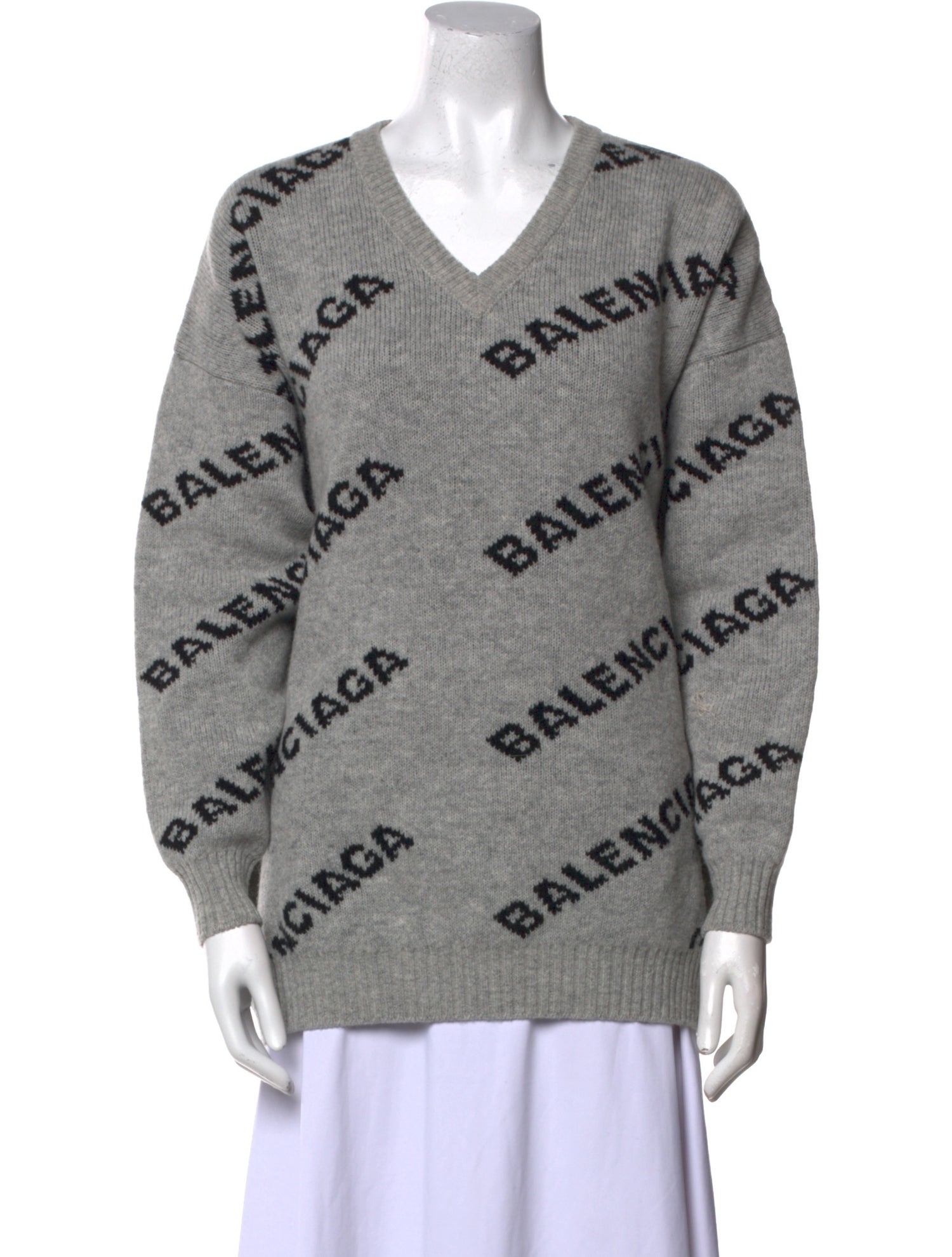Balenciaga 2018 All Over Logo Sweater