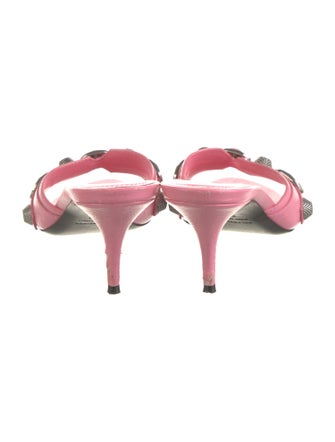 Balenciaga Leather Studded Accents Slides