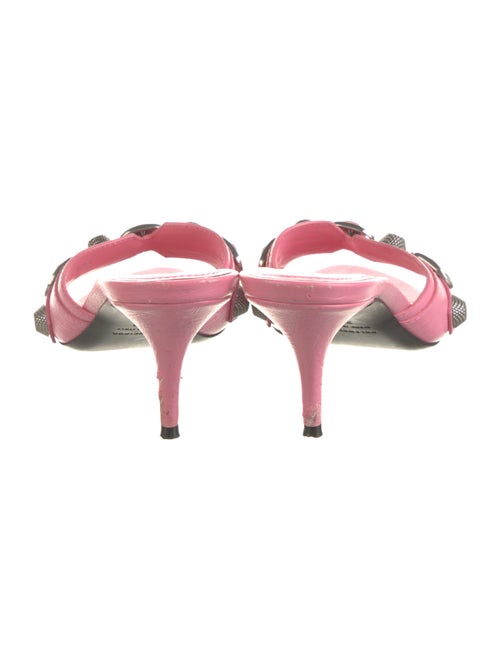 Balenciaga Leather Studded Accents Slides