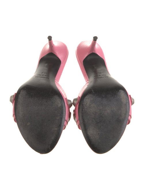 Balenciaga Leather Studded Accents Slides