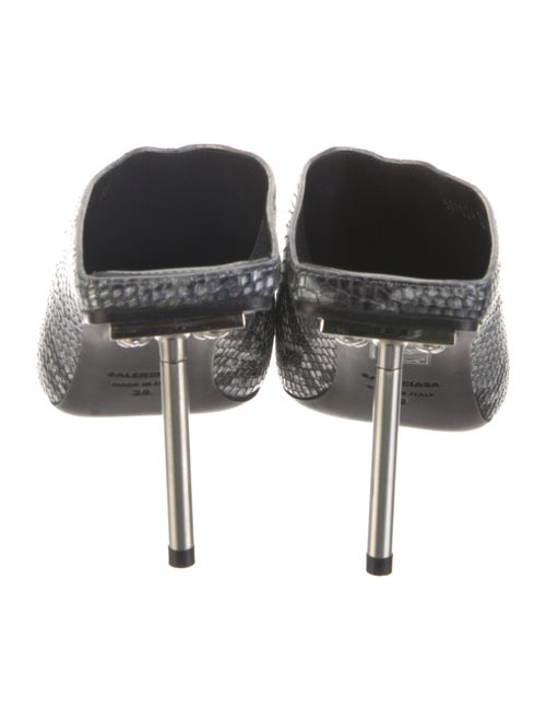 Balenciaga Leather Animal Print Mules