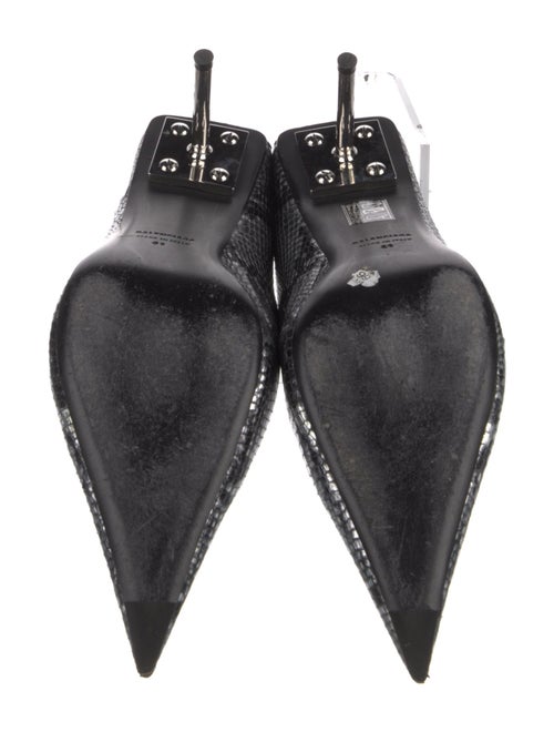 Balenciaga Leather Animal Print Mules