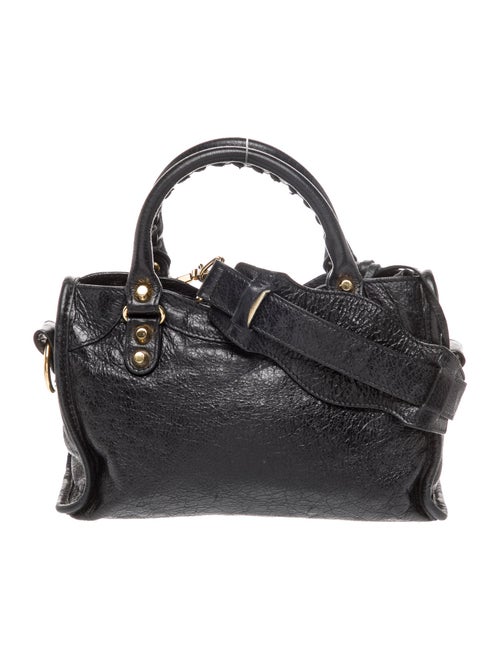 Balenciaga Leather Motocross Classic Mini City Bag Mini