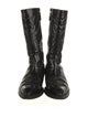 Balenciaga Patent Leather Embroidered Accent Western Boots