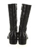 Balenciaga Patent Leather Embroidered Accent Western Boots