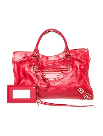 Balenciaga Leather Motocross City Metallic Edge