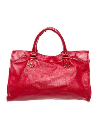 Balenciaga Leather Motocross City Metallic Edge