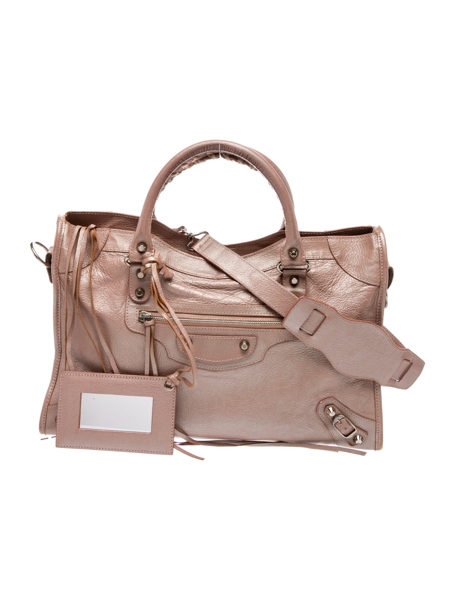 Balenciaga Leather Motocross City Metallic Edge