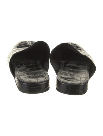Balenciaga 2022 Embossed Leather Mules