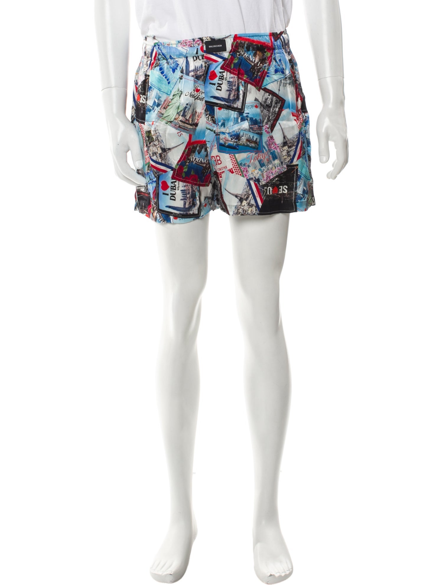 Balenciaga 2021 Printed Swim Trunks w/ Tags