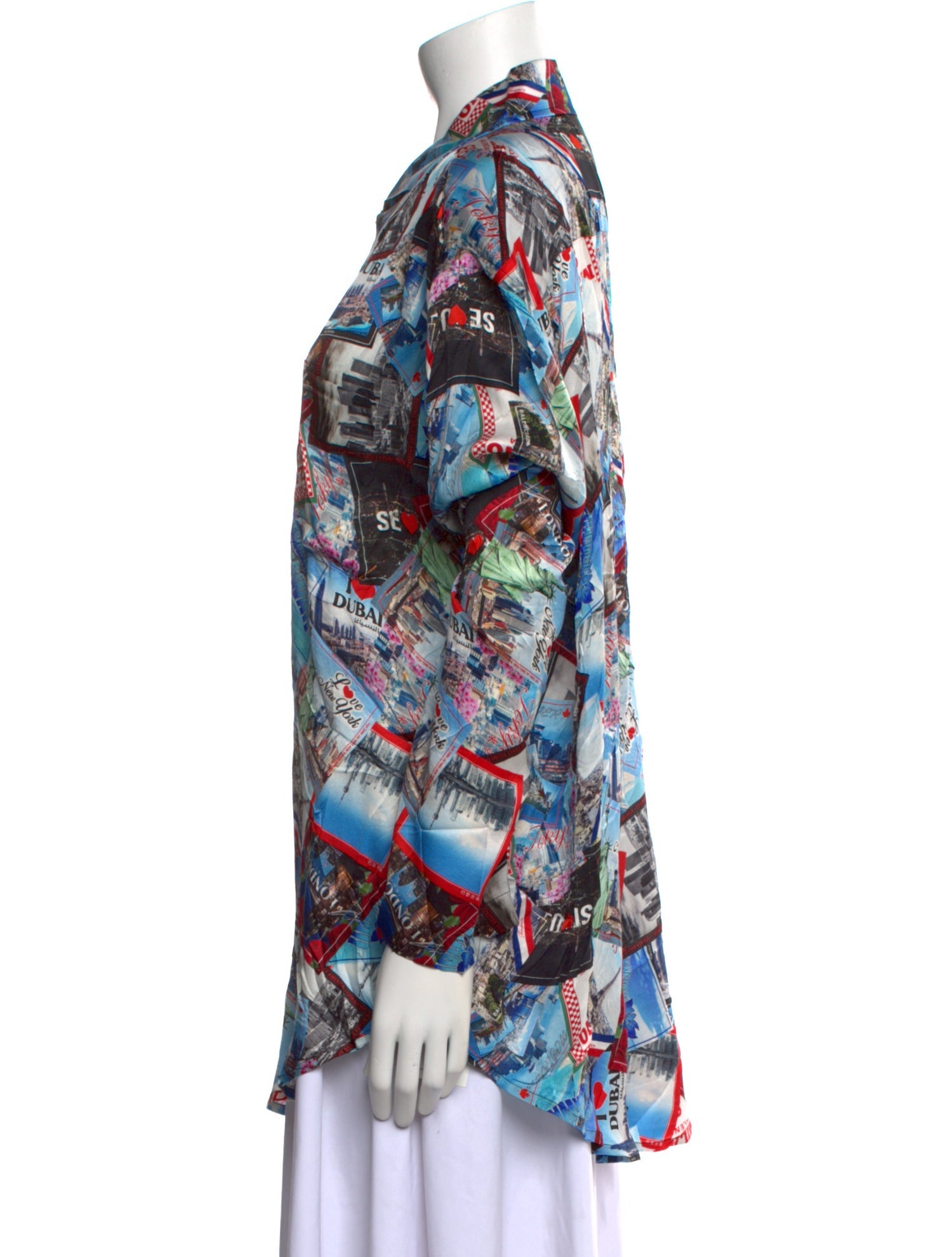 Balenciaga 2021 Silk Button-Up Top