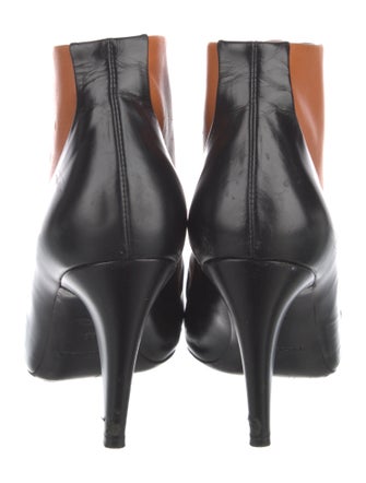 Balenciaga Leather Colorblock Pattern Lace-Up Boots