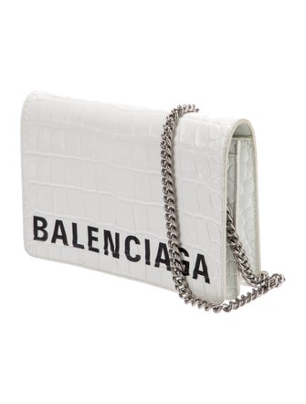 Balenciaga Embossed Leather Clutch