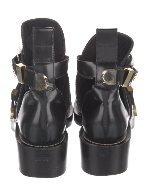 Balenciaga Leather Cutout Accent Boots