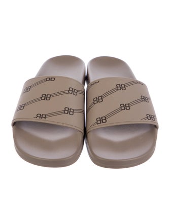 Balenciaga Signature Logo Rubber Slides