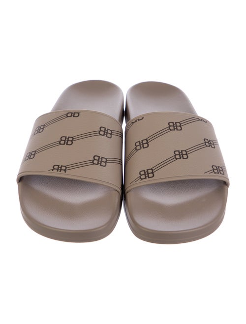 Balenciaga Signature Logo Rubber Slides