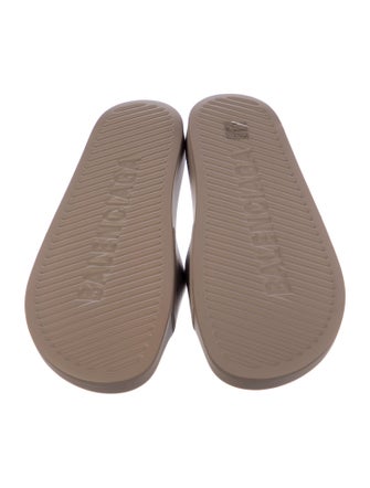 Balenciaga Signature Logo Rubber Slides