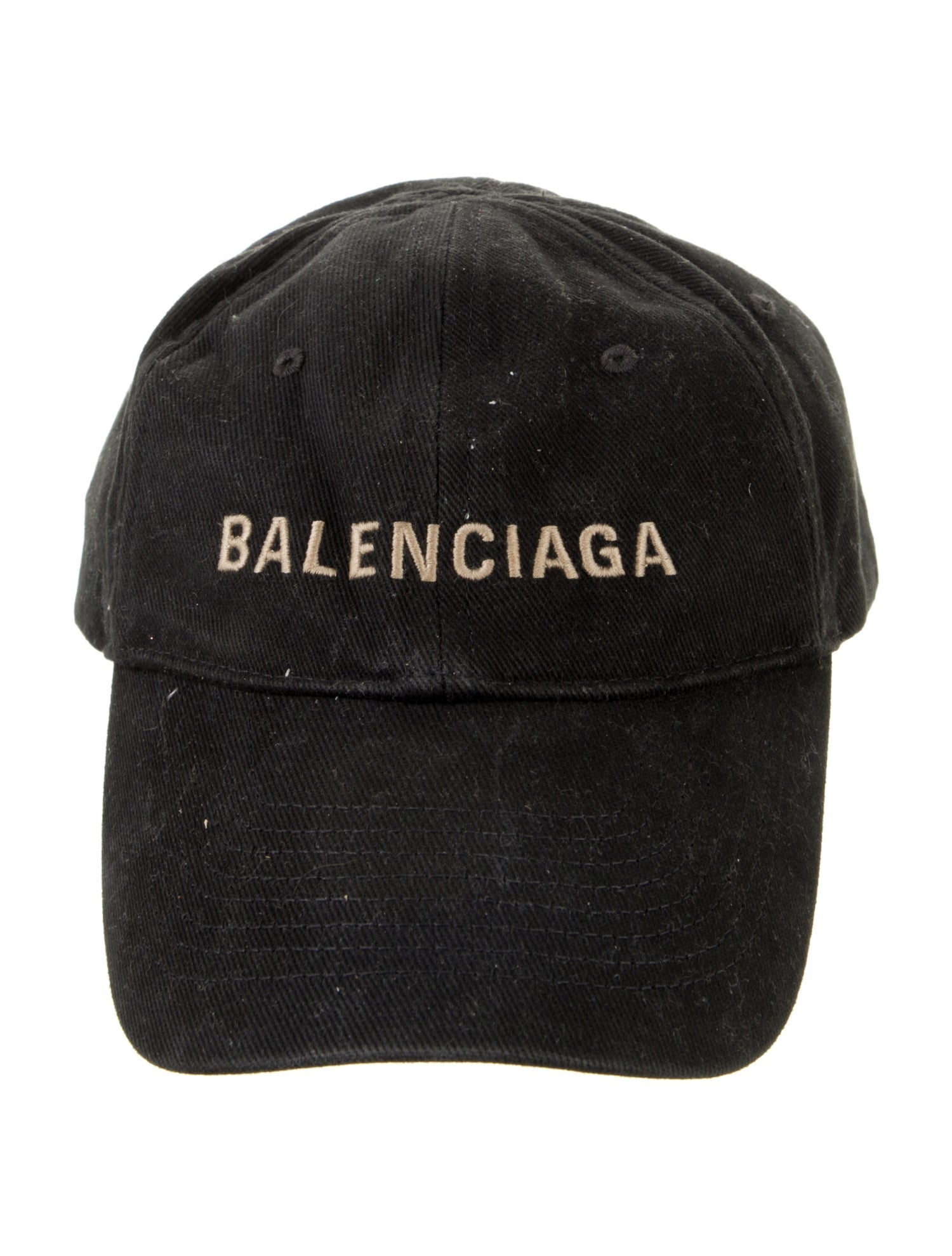 Balenciaga Solid Cotton Embroidered Baseball Hat