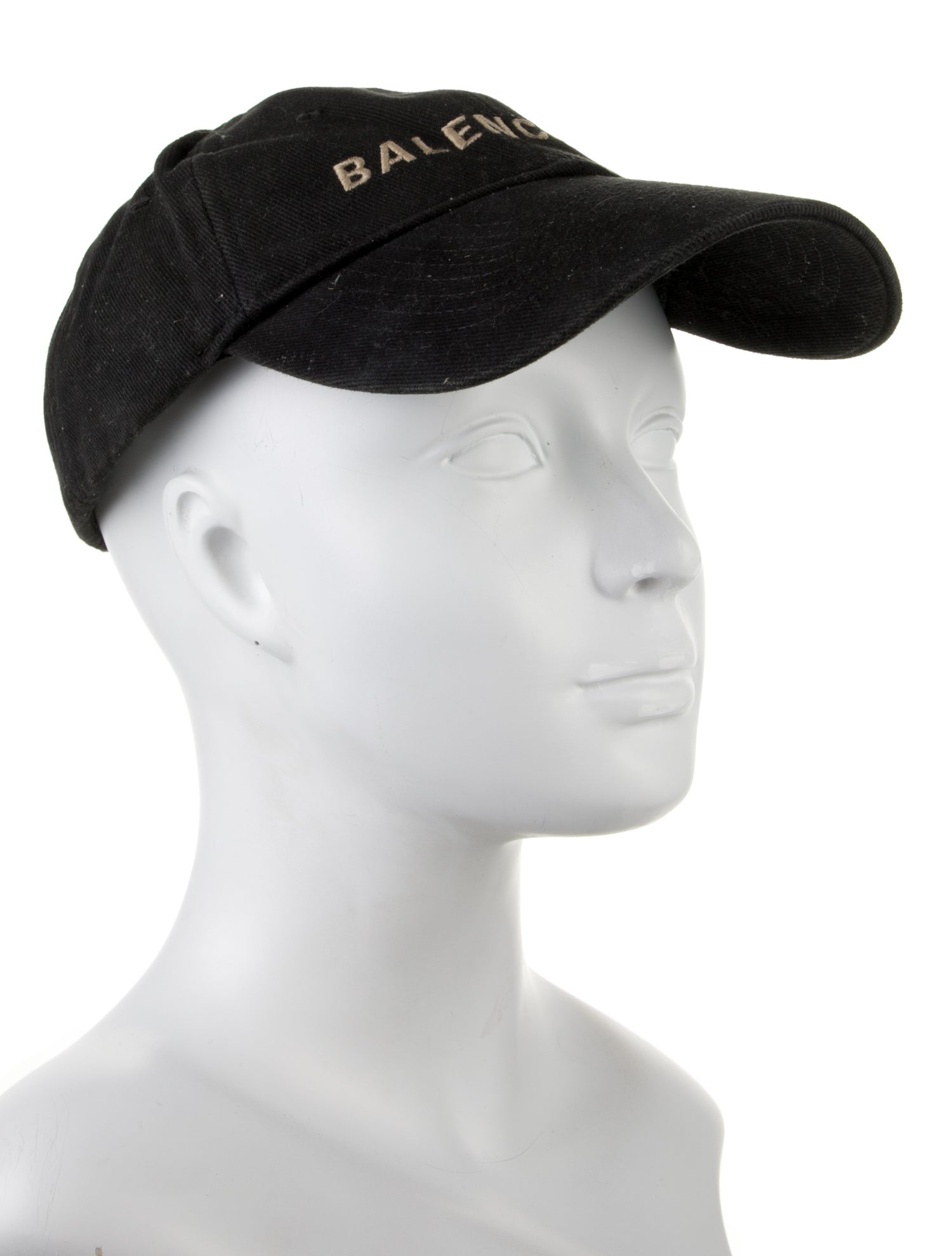 Balenciaga Solid Cotton Embroidered Baseball Hat