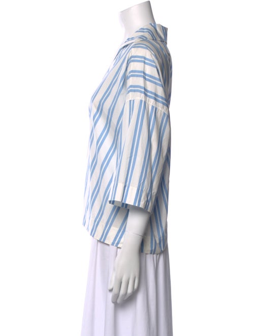 Balenciaga 2016 Striped Button-Up Top