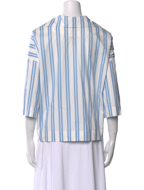 Balenciaga 2016 Striped Button-Up Top