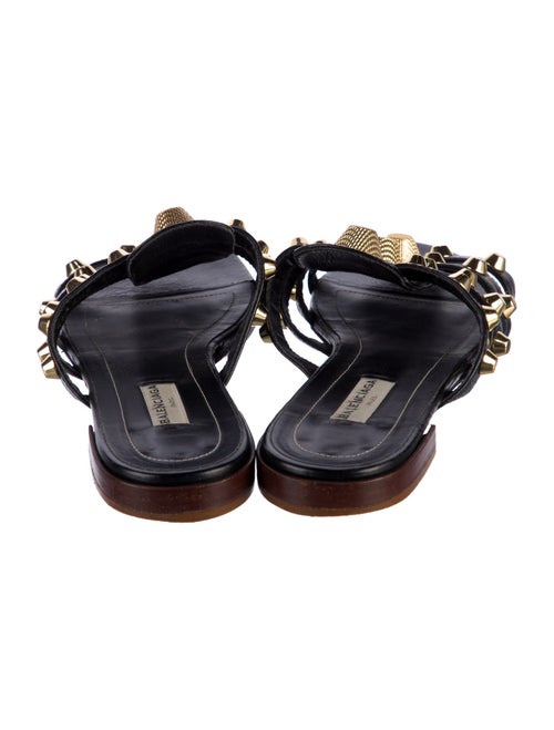 Balenciaga Leather Polka Dot Print Slides