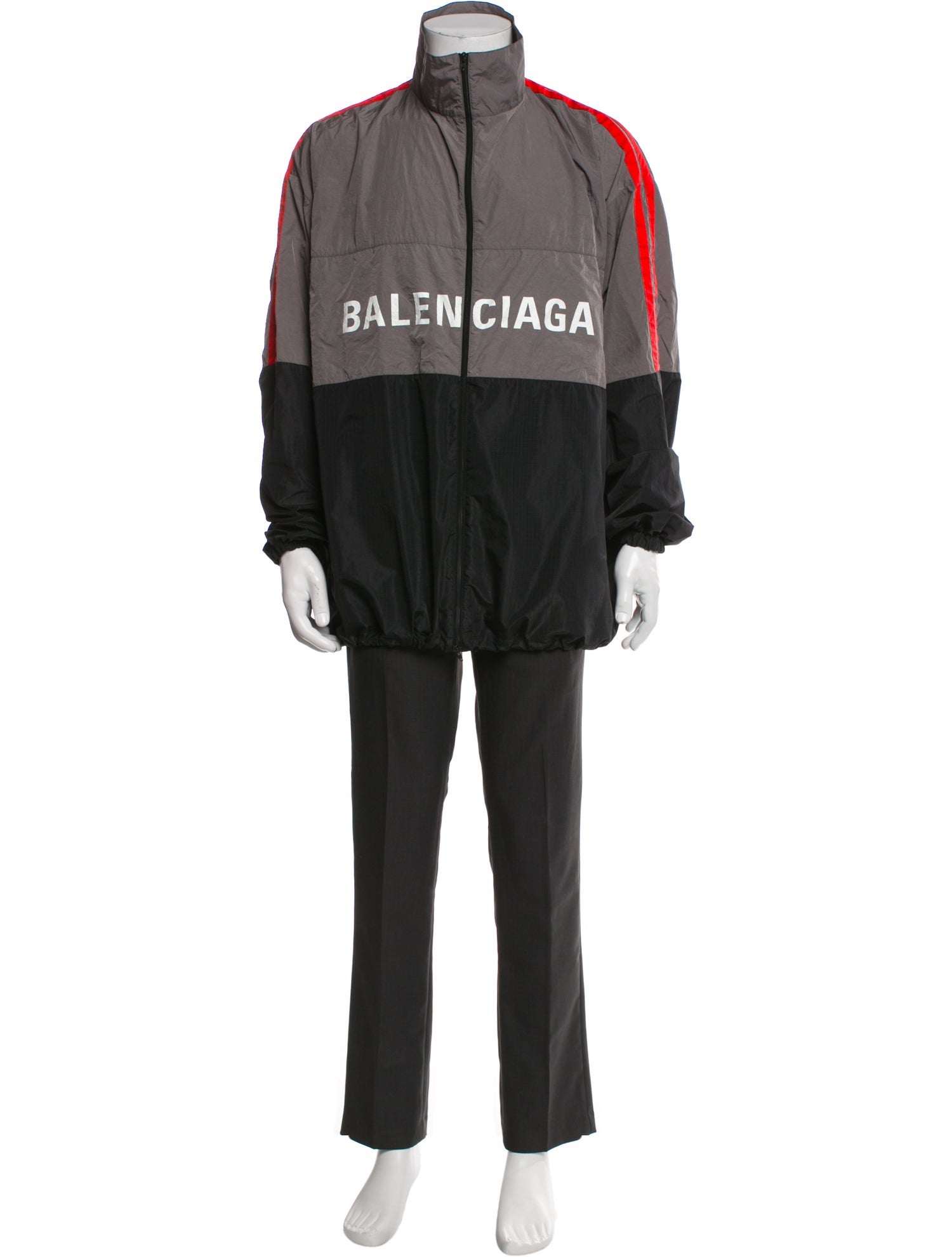 Balenciaga 2018 Colorblock Pattern Windbreaker