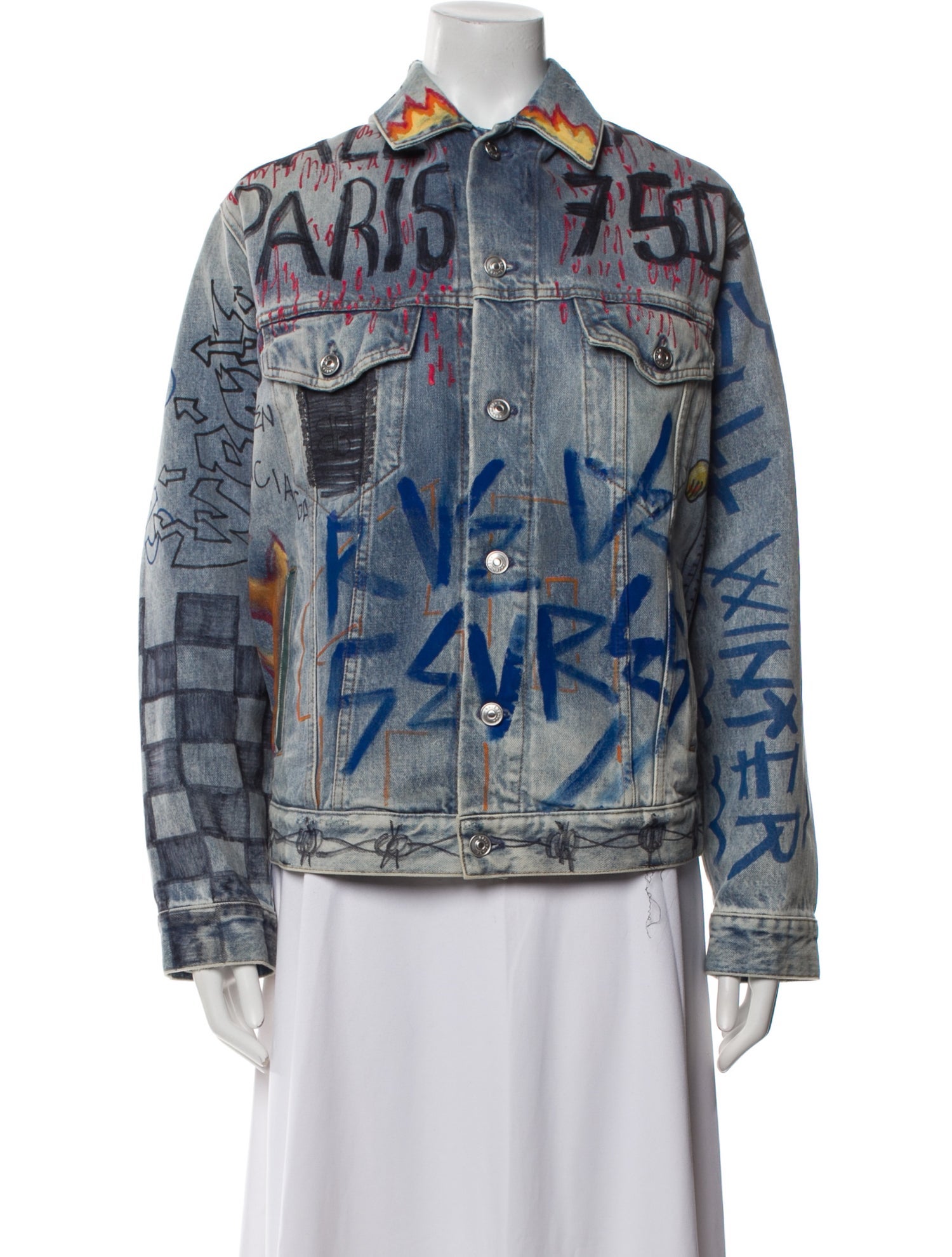 Balenciaga Printed Denim Jacket