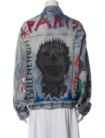 Balenciaga Printed Denim Jacket