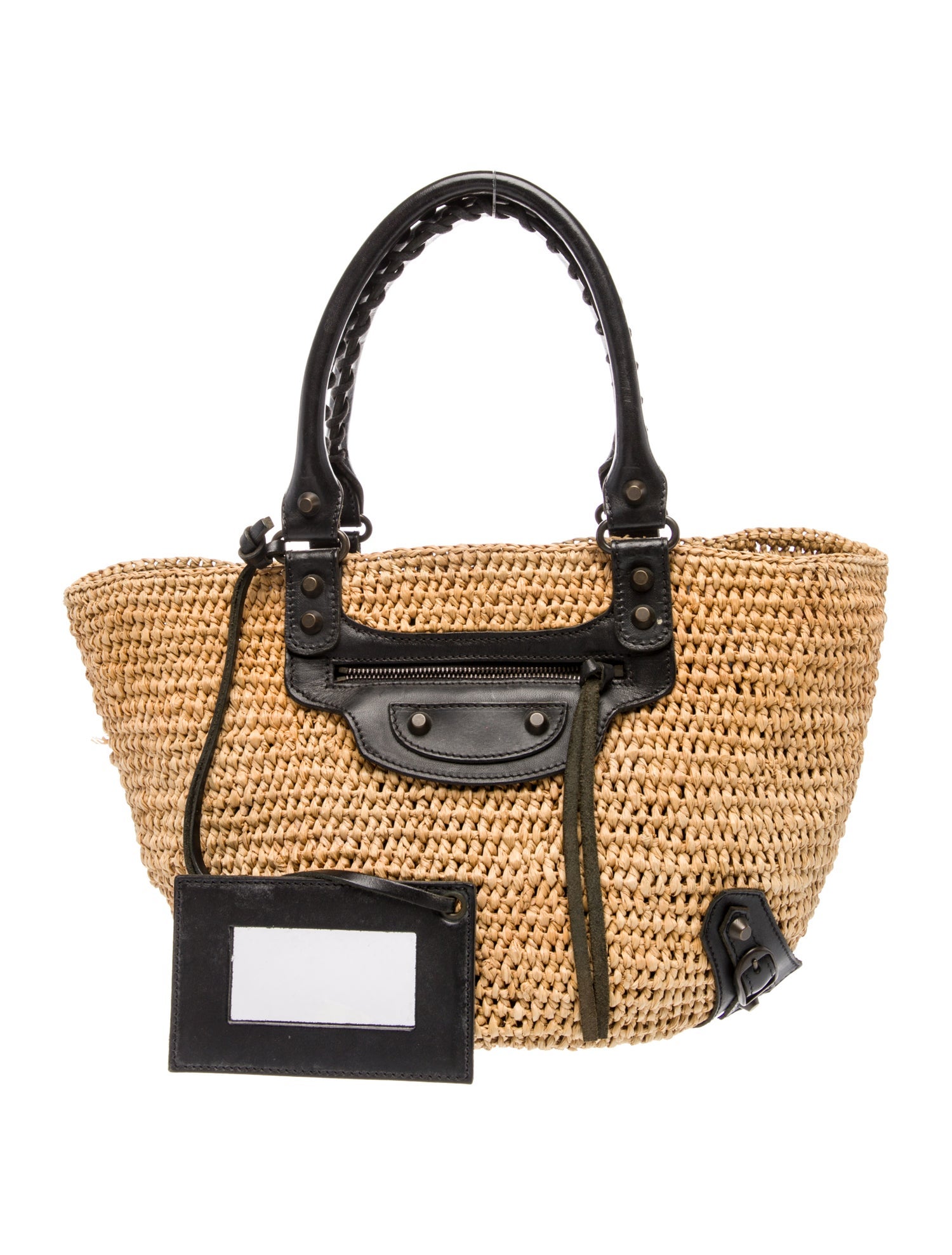 Balenciaga Raffia Panier Small