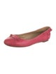 Balenciaga Leather Scalloped Accent Ballet Flats