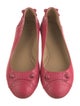 Balenciaga Leather Scalloped Accent Ballet Flats