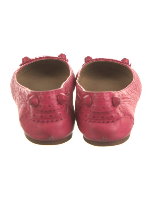 Balenciaga Leather Scalloped Accent Ballet Flats