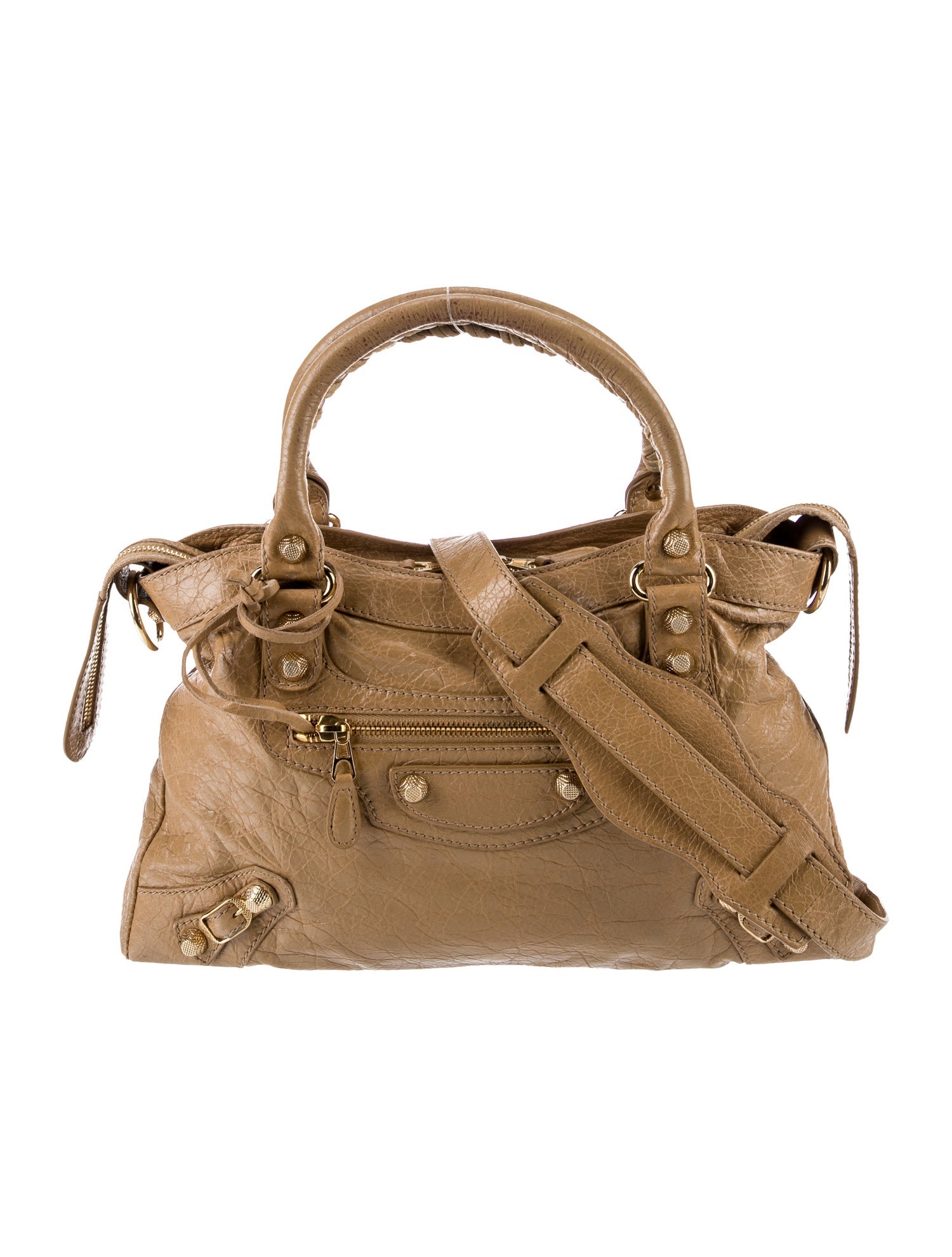 Balenciaga Leather Motocross Giant 12 Town Bag